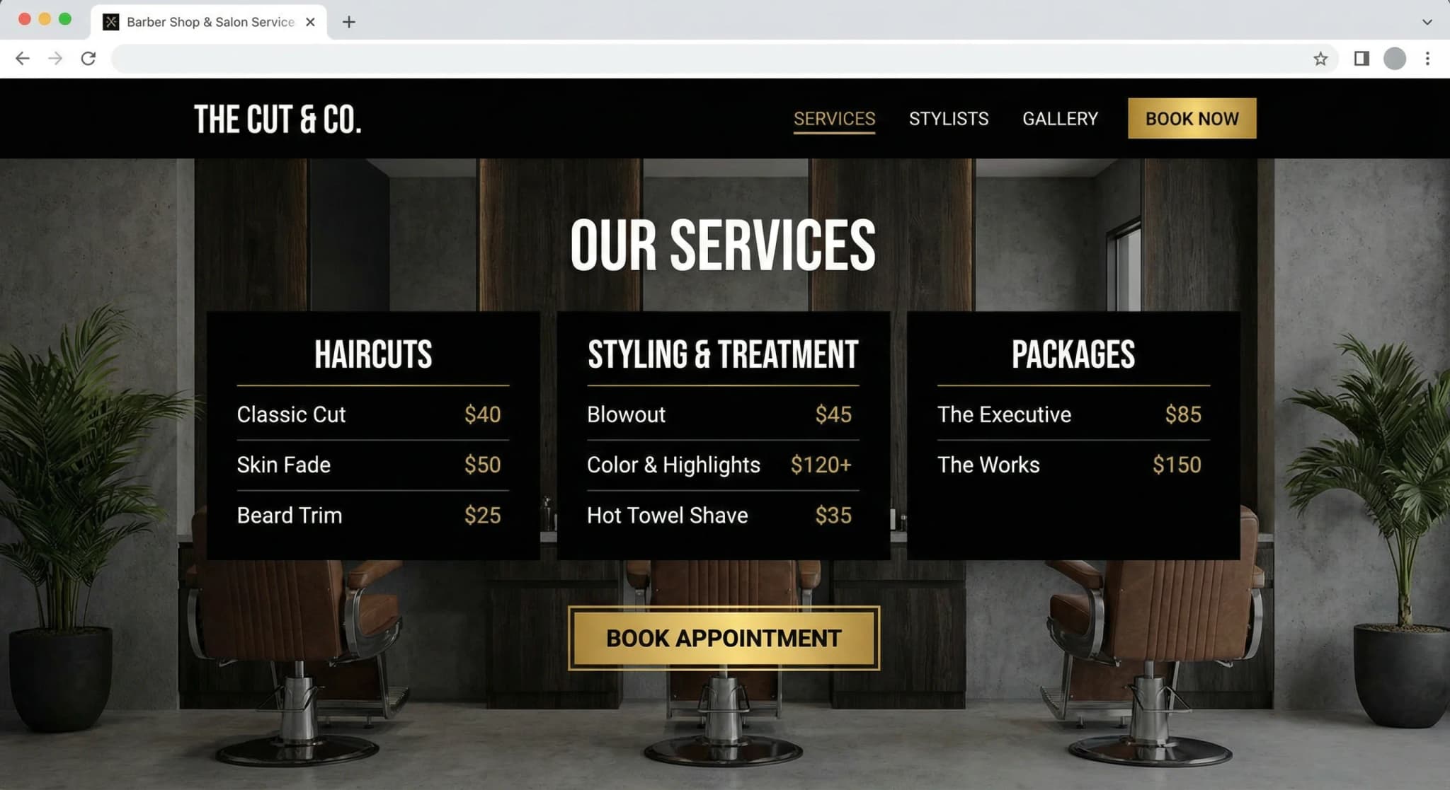 Sitios web para barberos y peluqueros