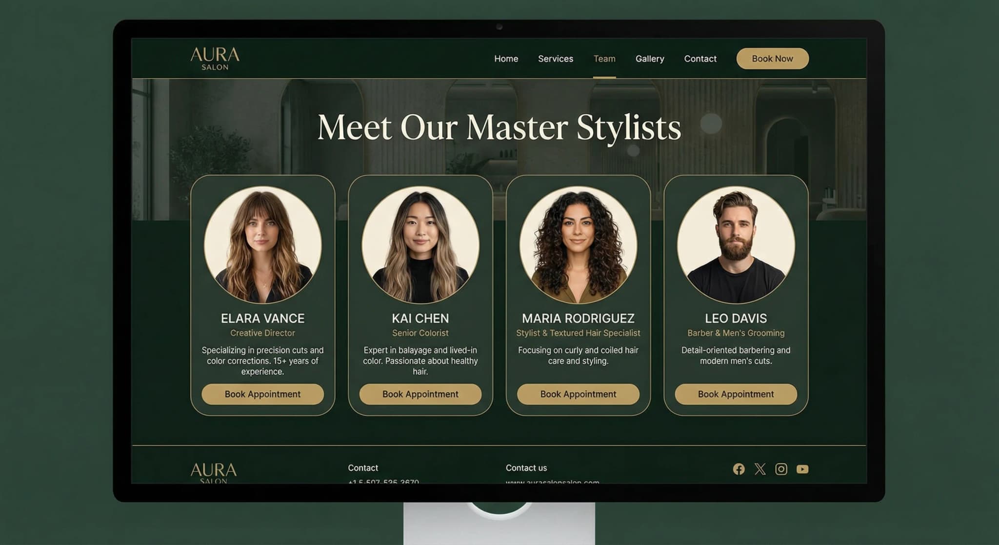 Barberos y peluqueros - website development showcase 5