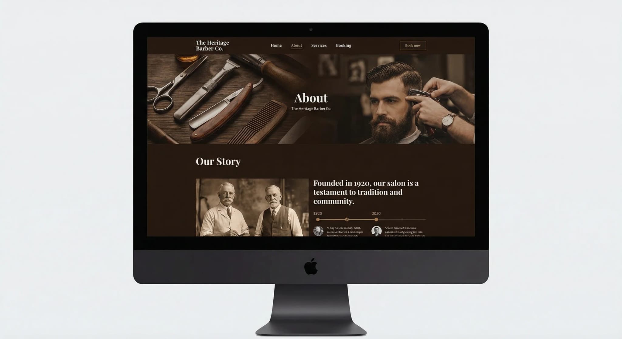 Barberos y peluqueros - website development showcase 8