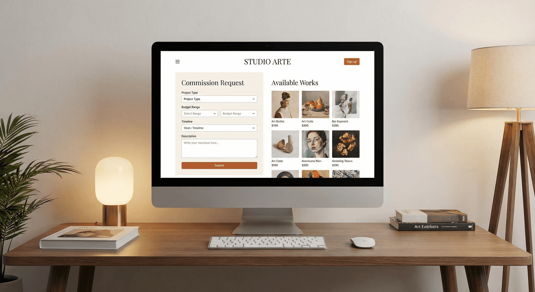 Creativos y artistas - website development showcase 4