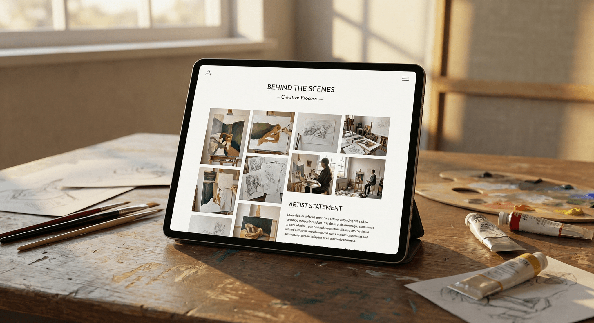 Creativos y artistas - website development showcase 3