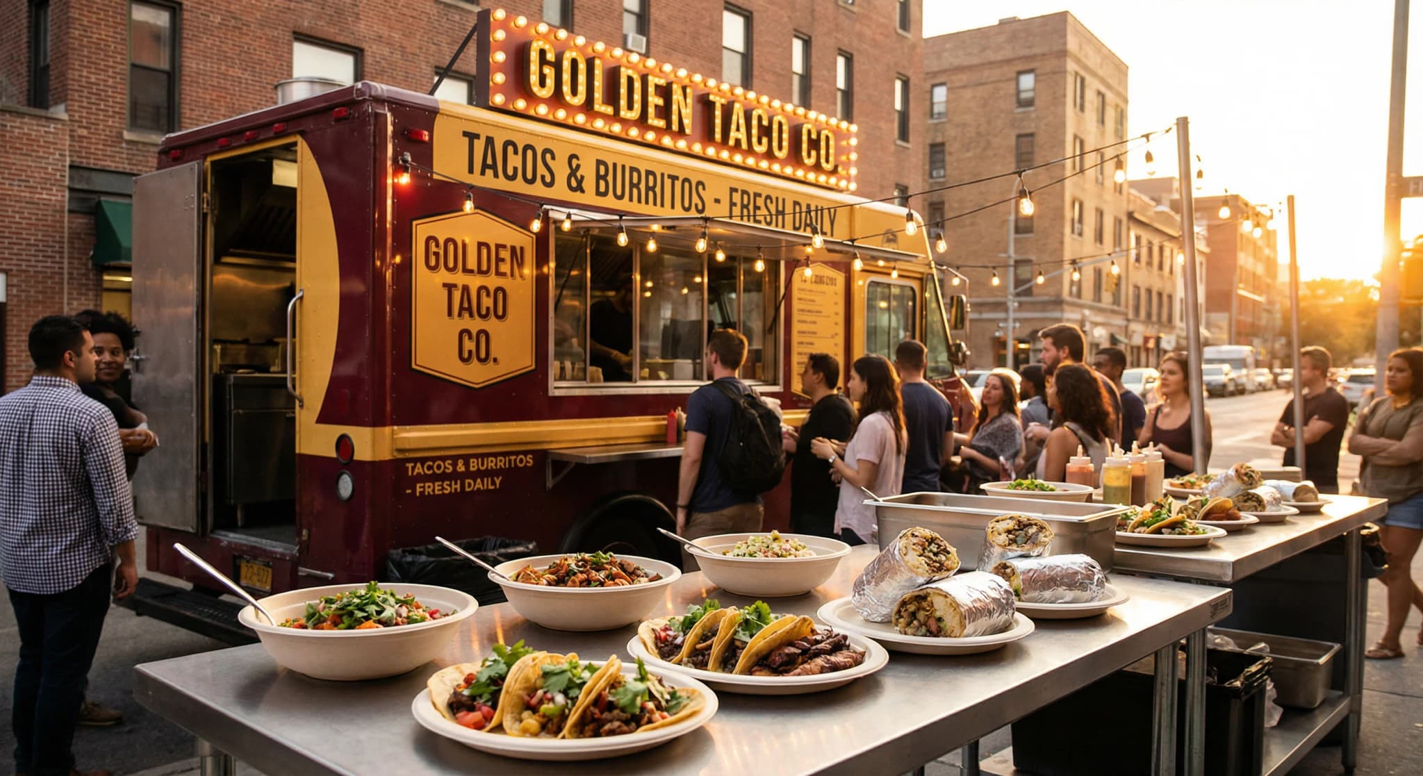 Website design example for Food Trucks
