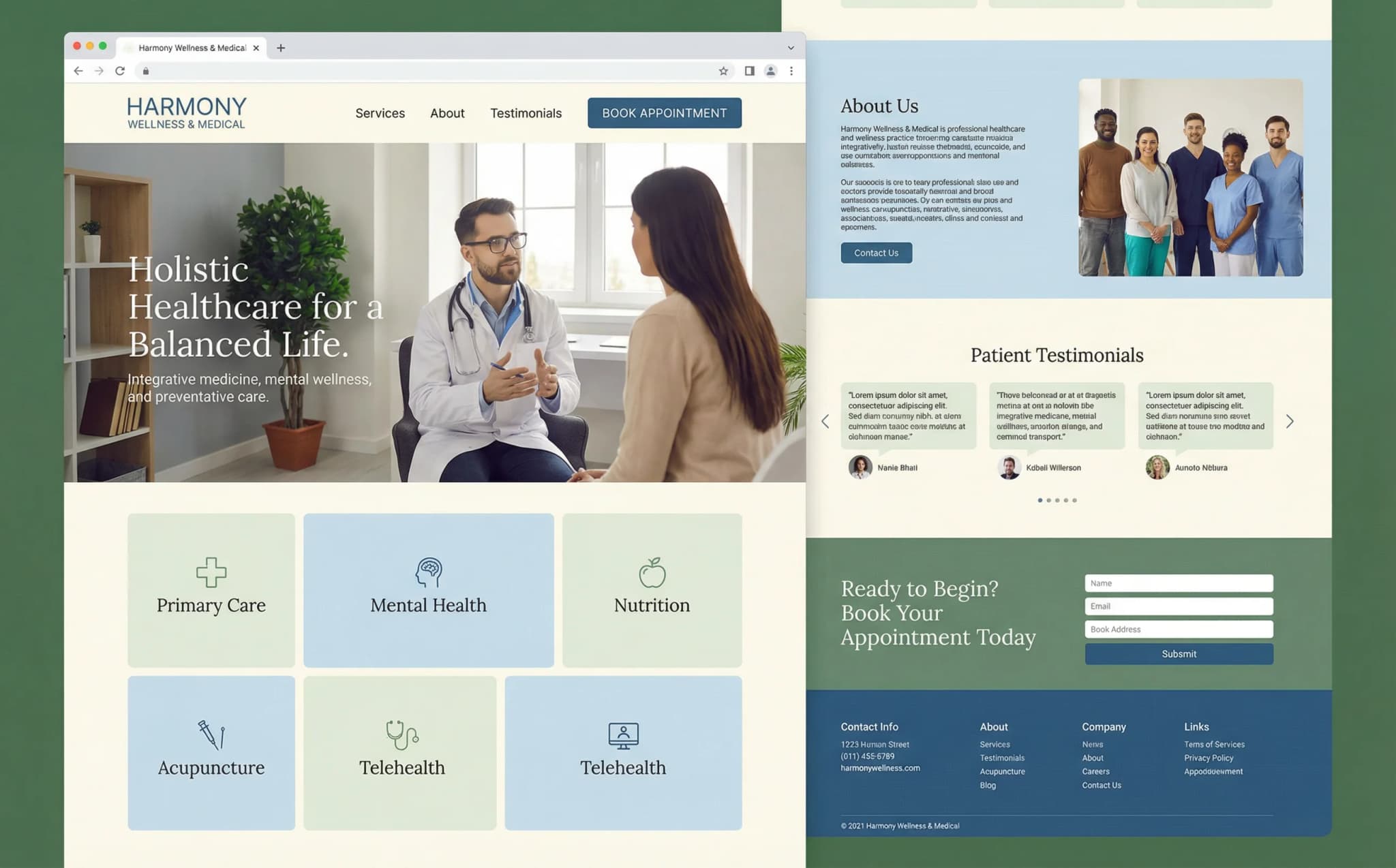 Healthcare & Wellness - website development showcase 1
