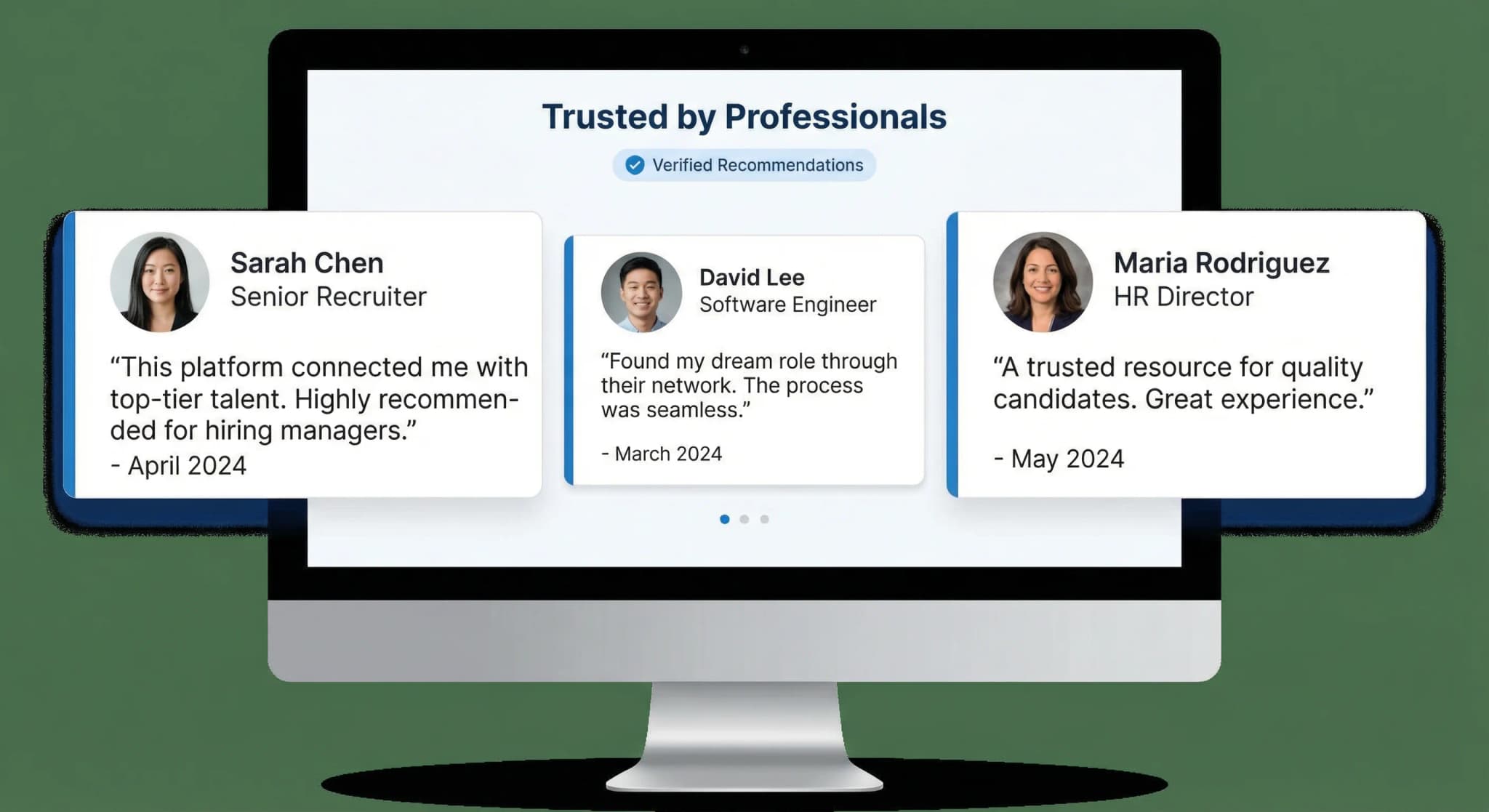 Professional job seeker landing page with personal branding and contact options