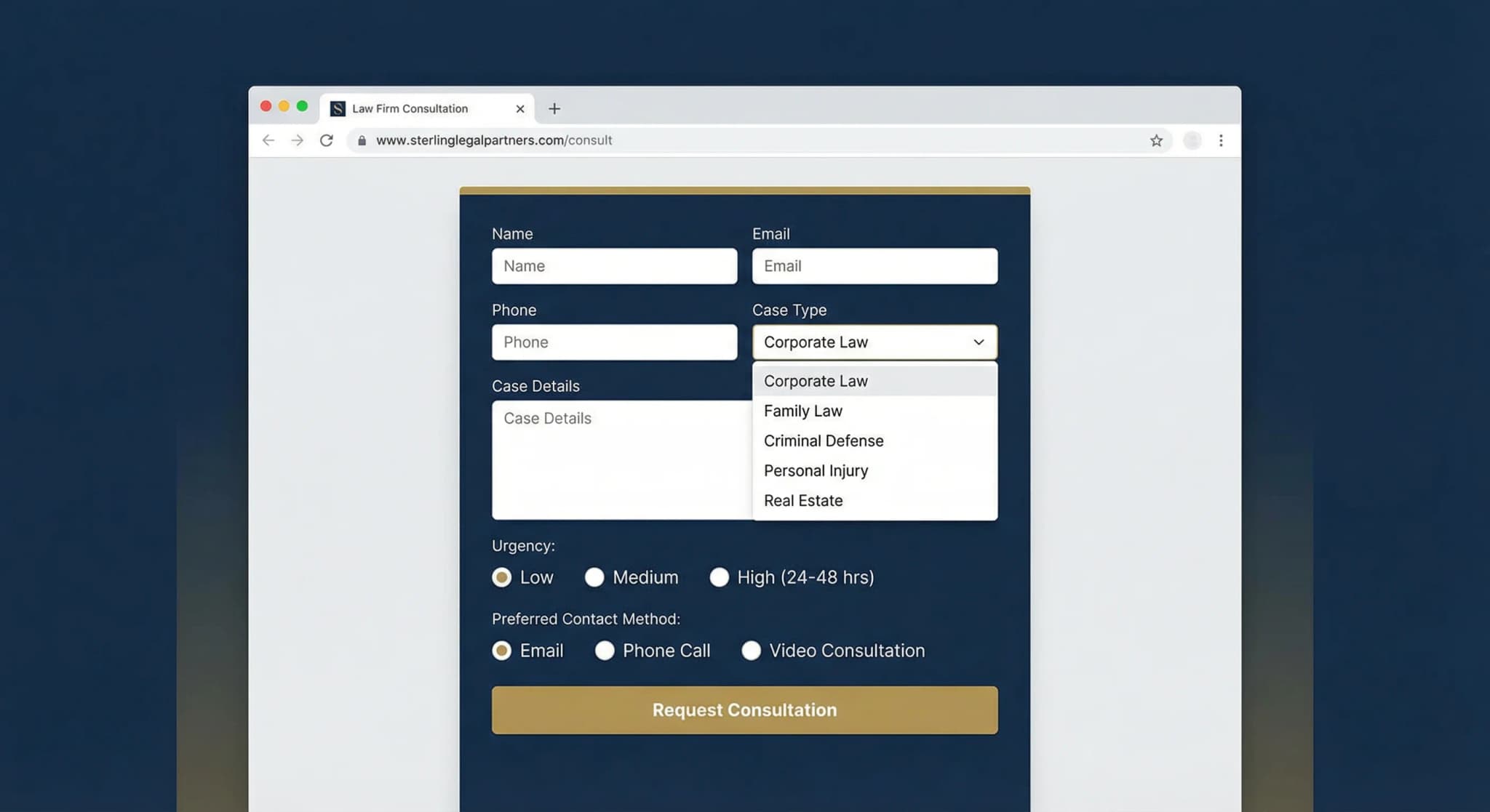 Law Firms & Professional Services - website development showcase 4
