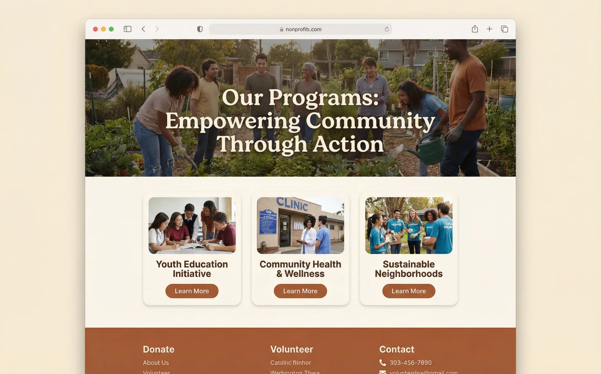 Nonprofits & Causes - website development showcase 5
