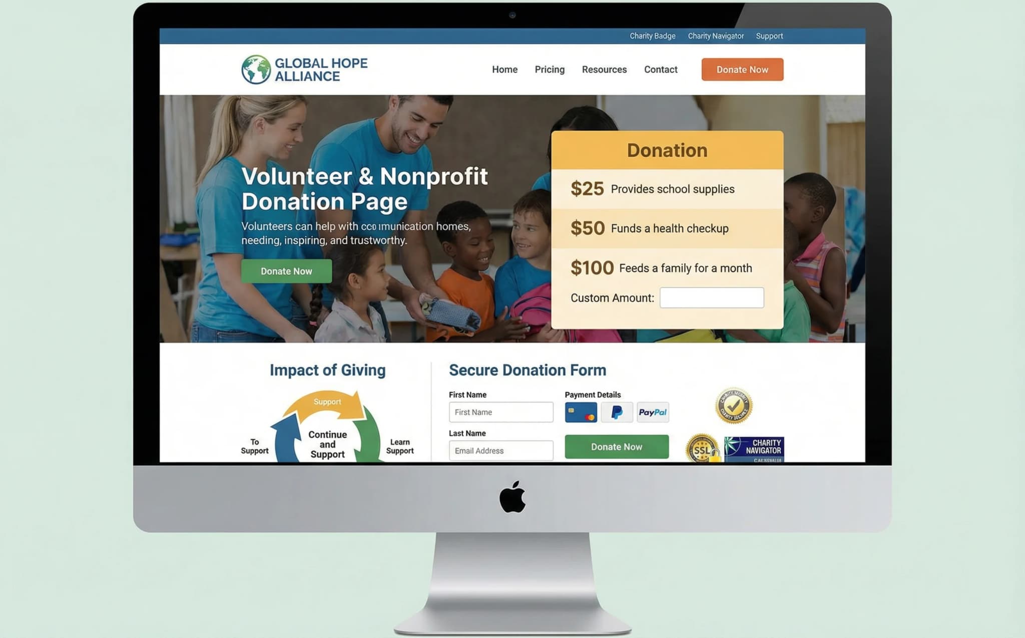 Nonprofits & Causes - website development showcase 7