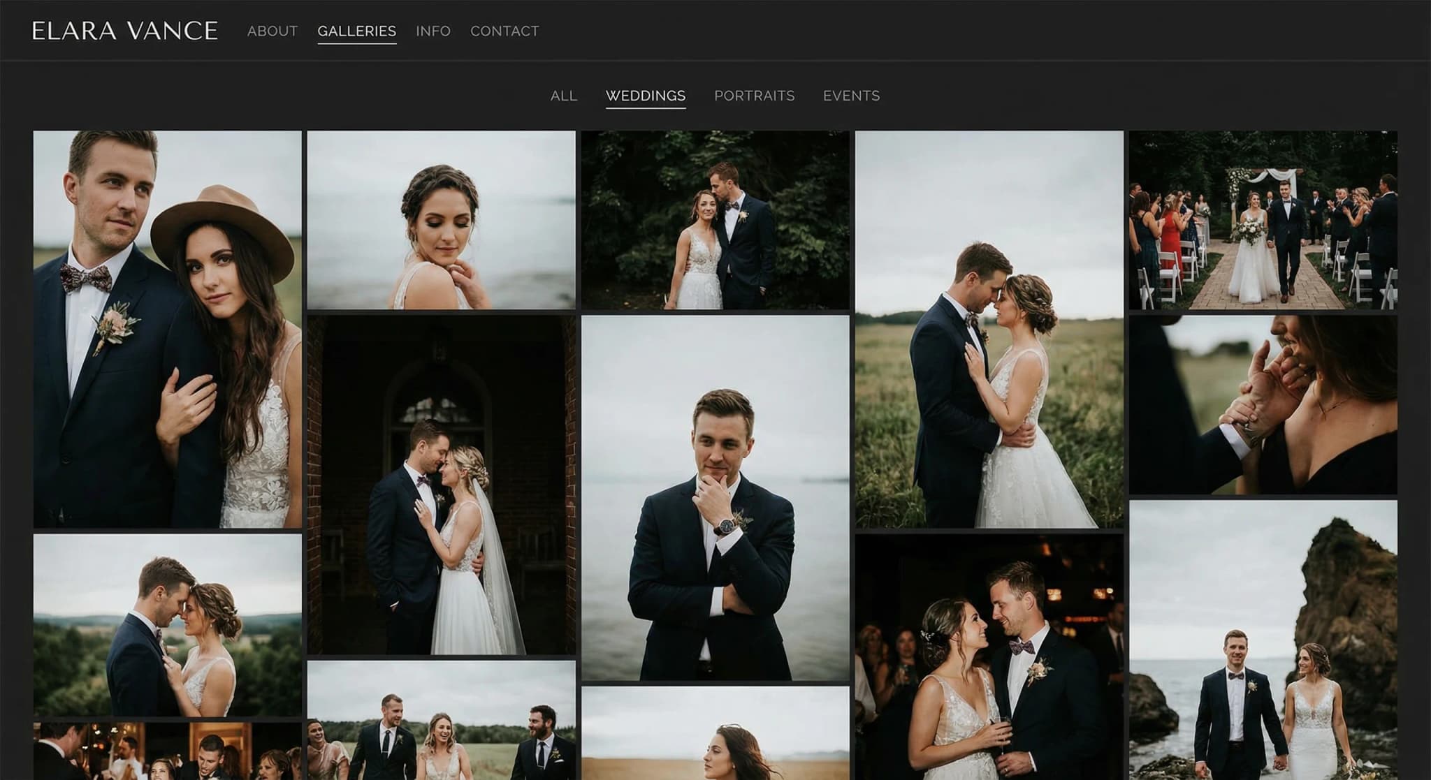 Photographers - website development showcase 4
