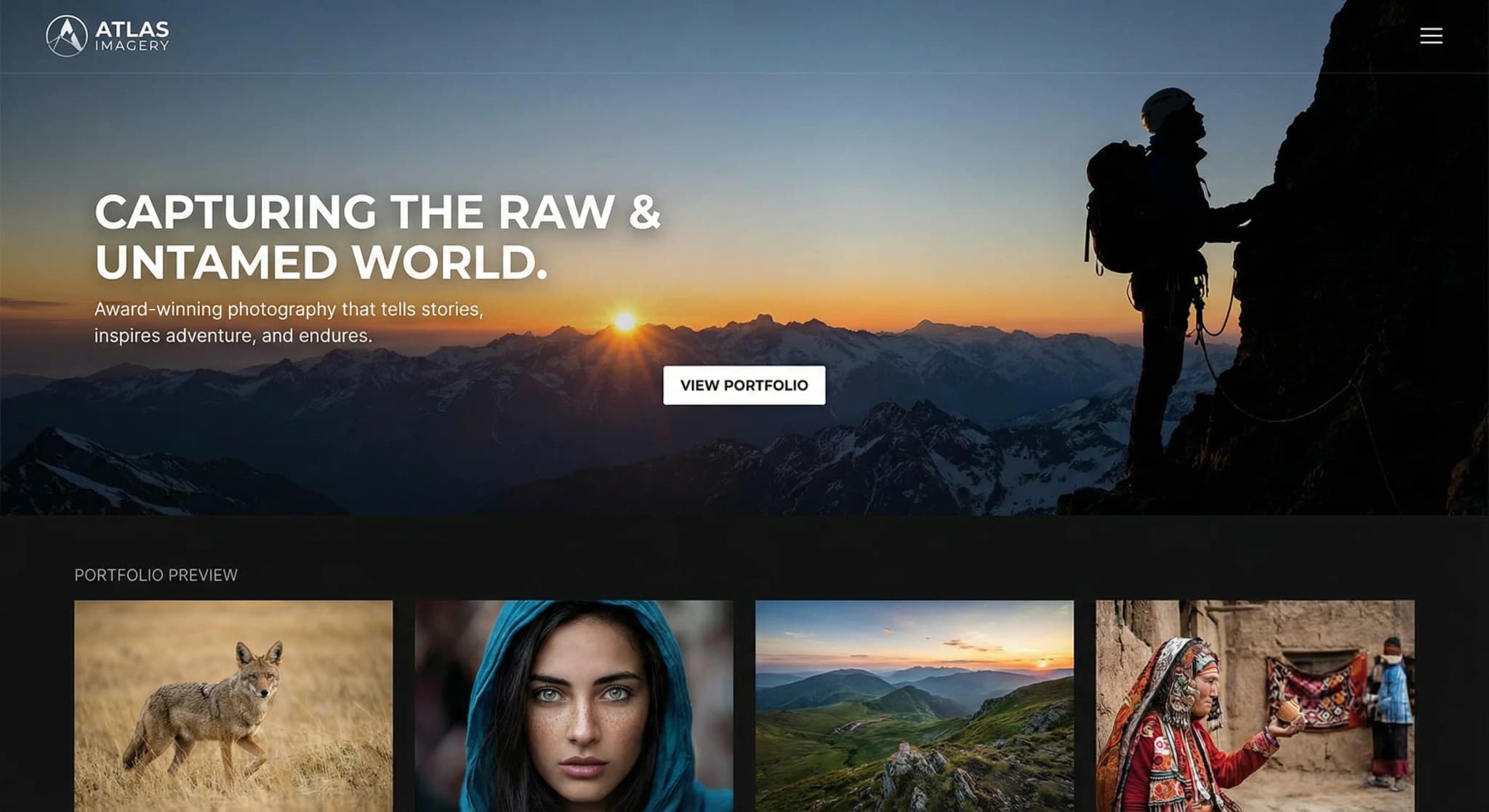 Photographers - website development showcase 5