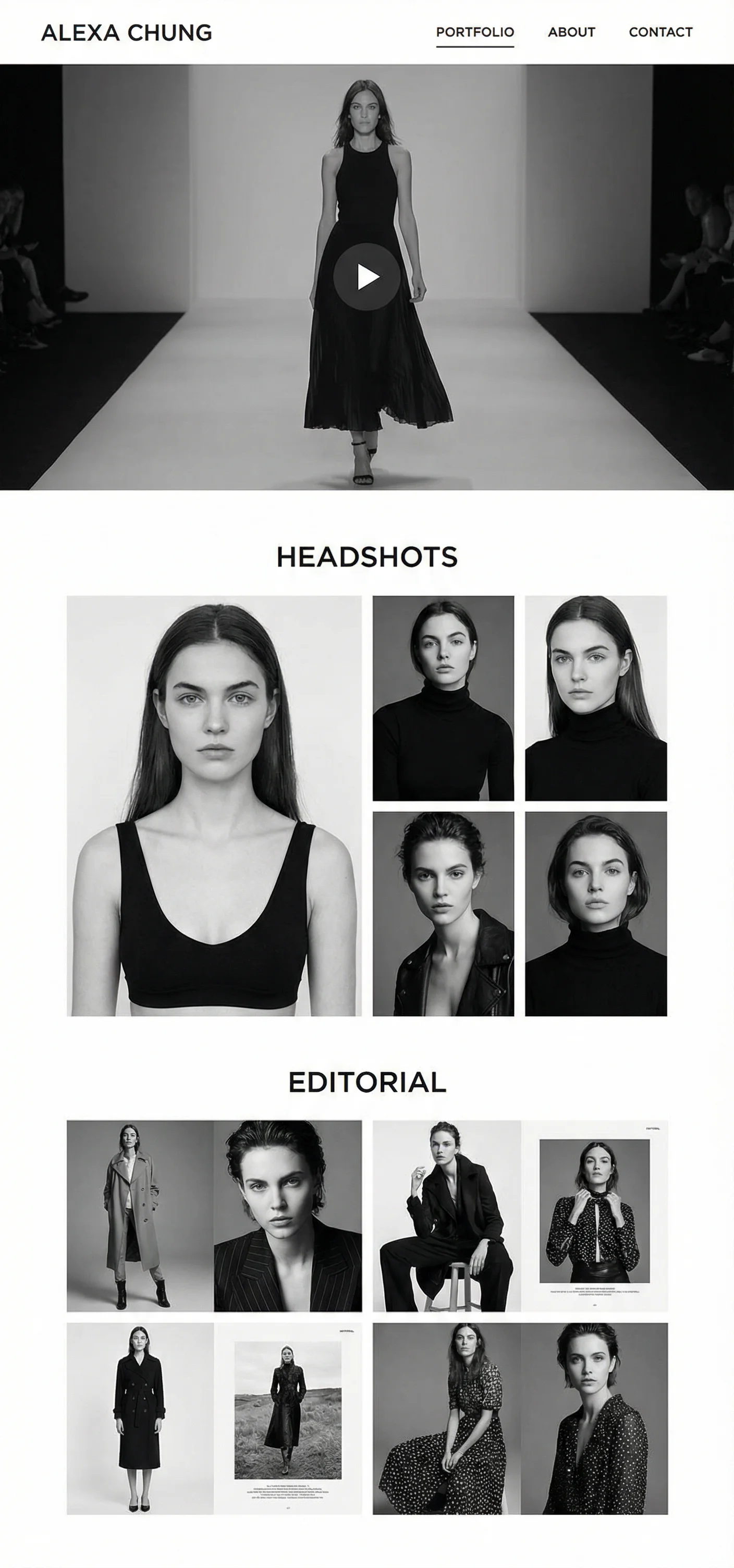 Modelaje profesional website on desktop, tablet, and mobile