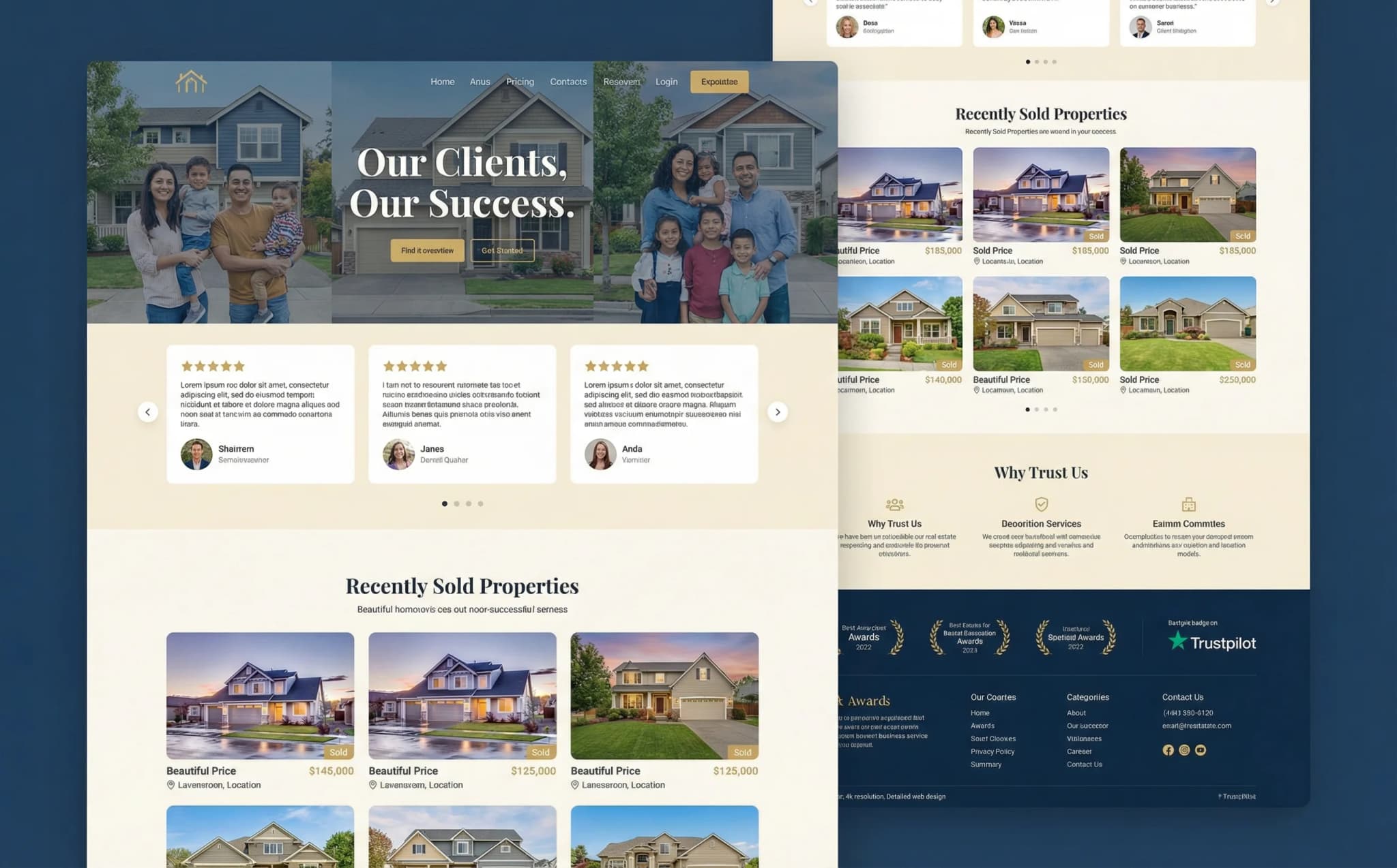 Real Estate & Property - website development showcase 8