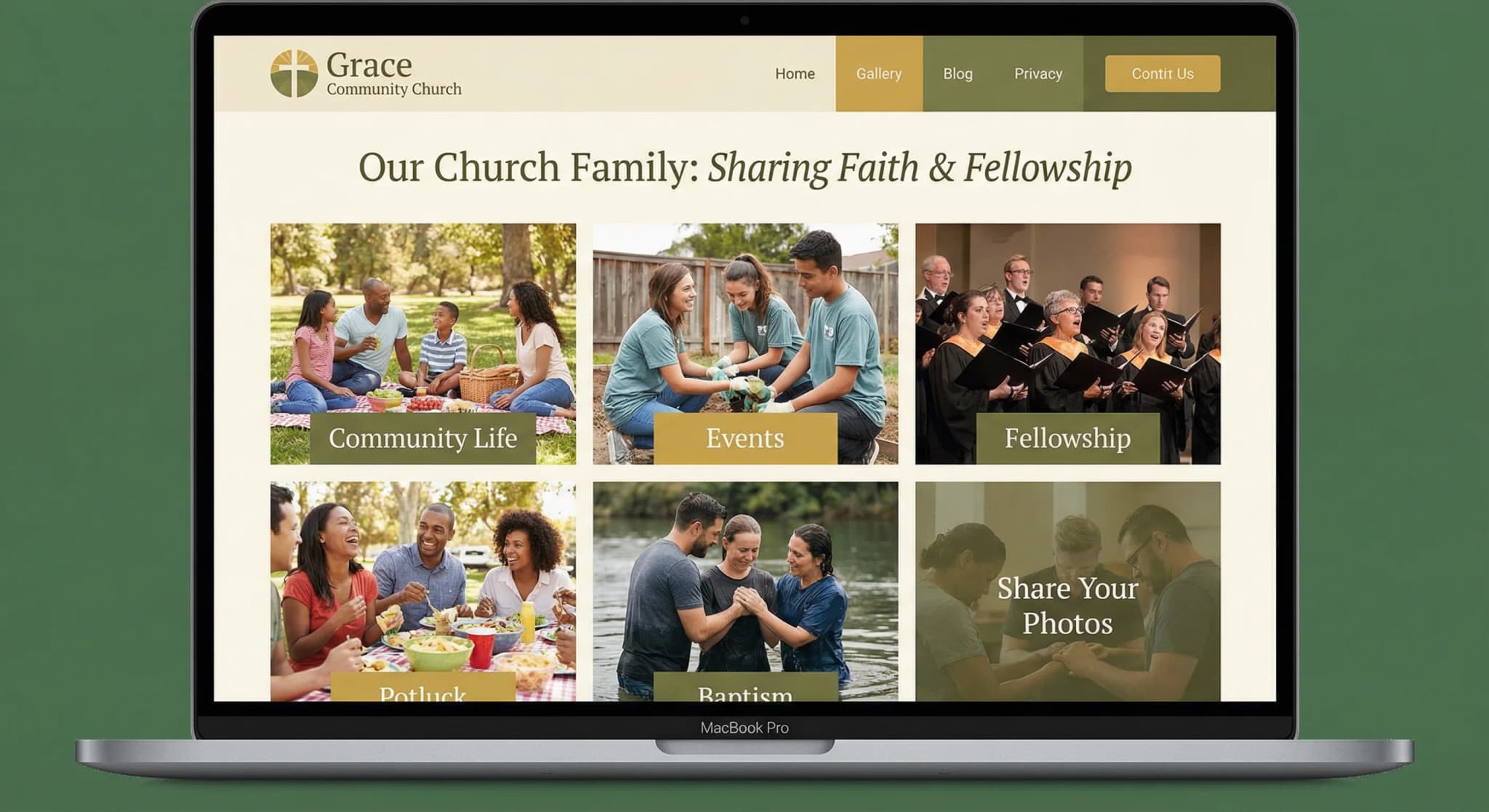 Religious Organizations - website development showcase 3