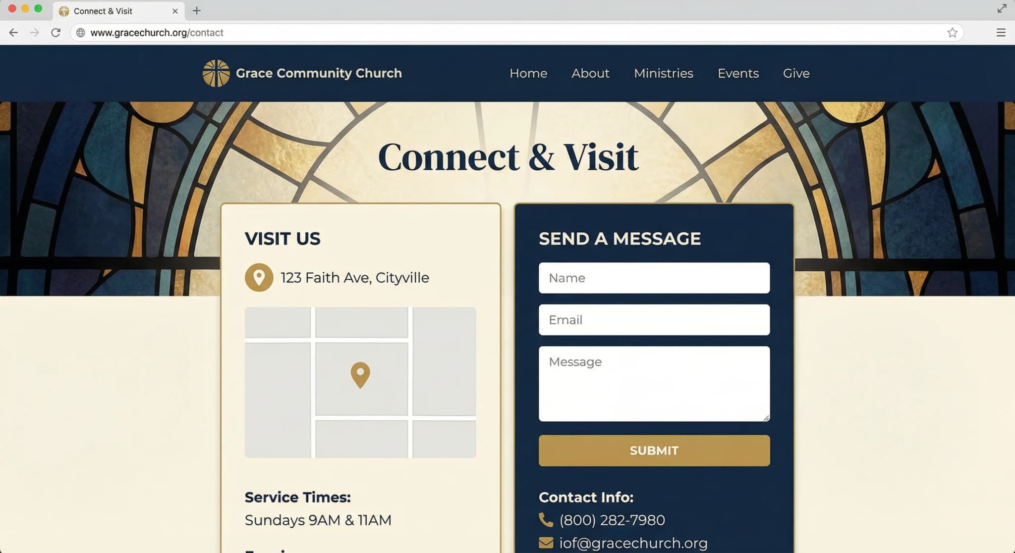 Religious Organizations - website development showcase 8