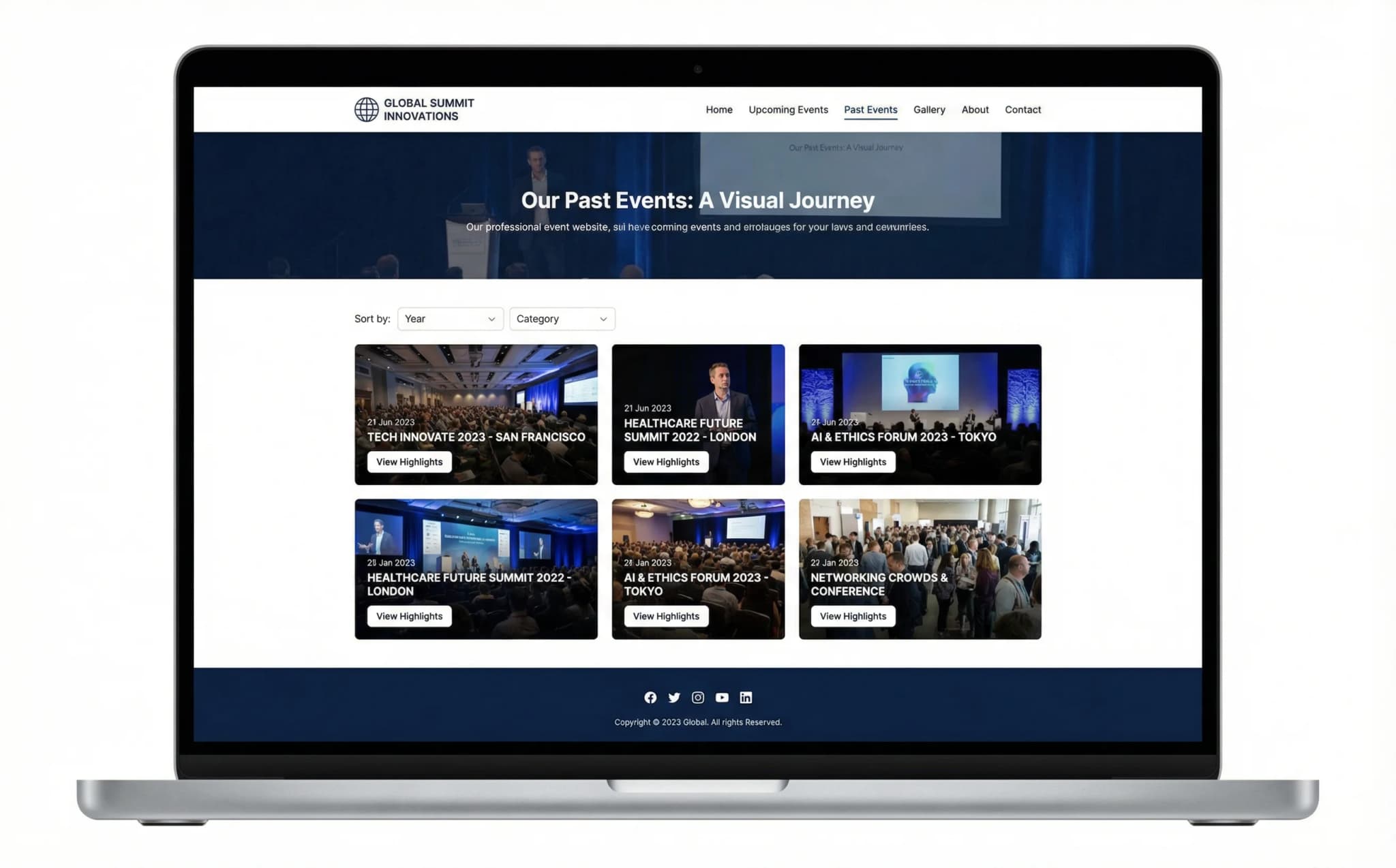 Special Events - website development showcase 10