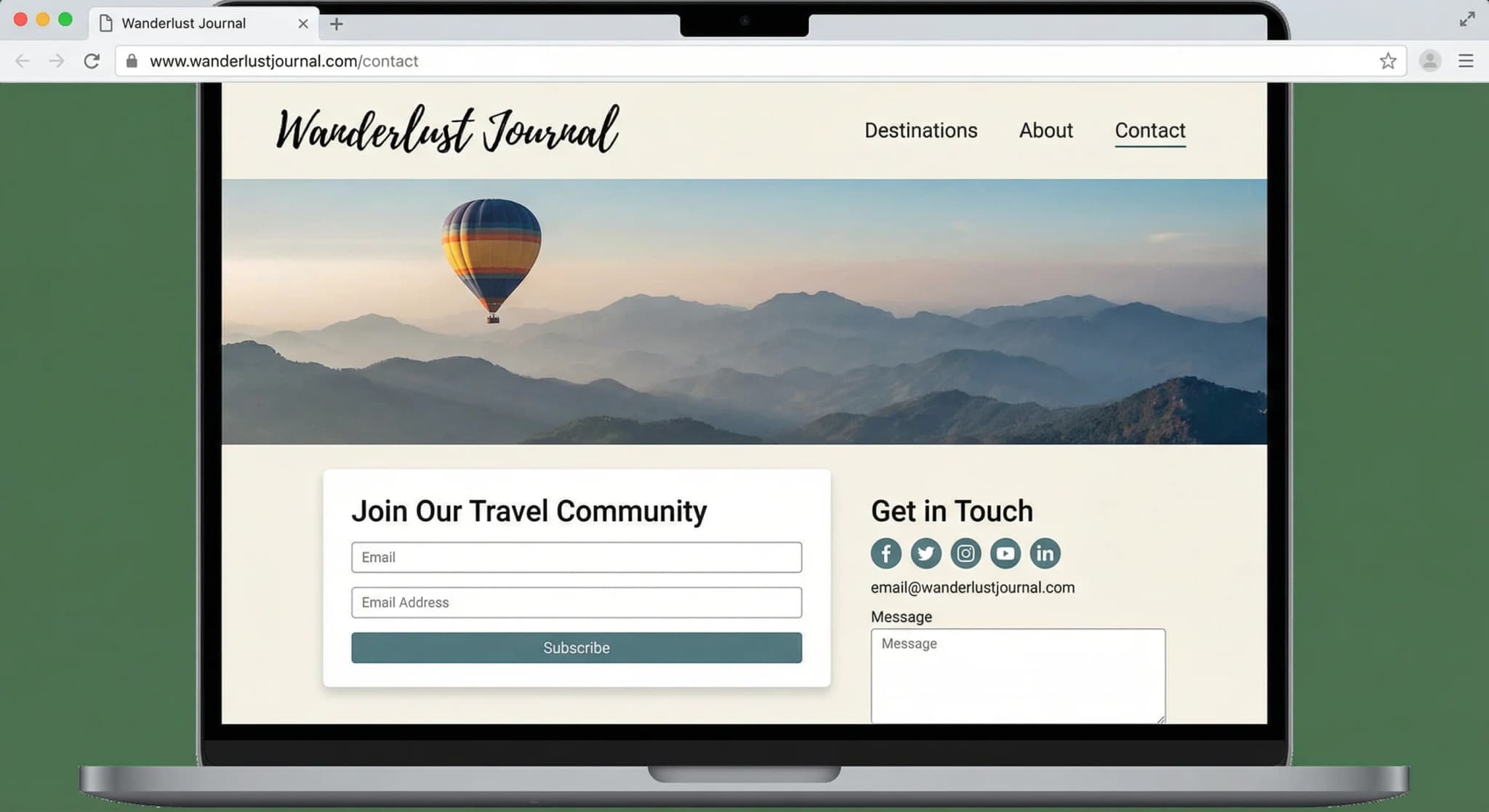 Bloggers de viajes - website development showcase 8