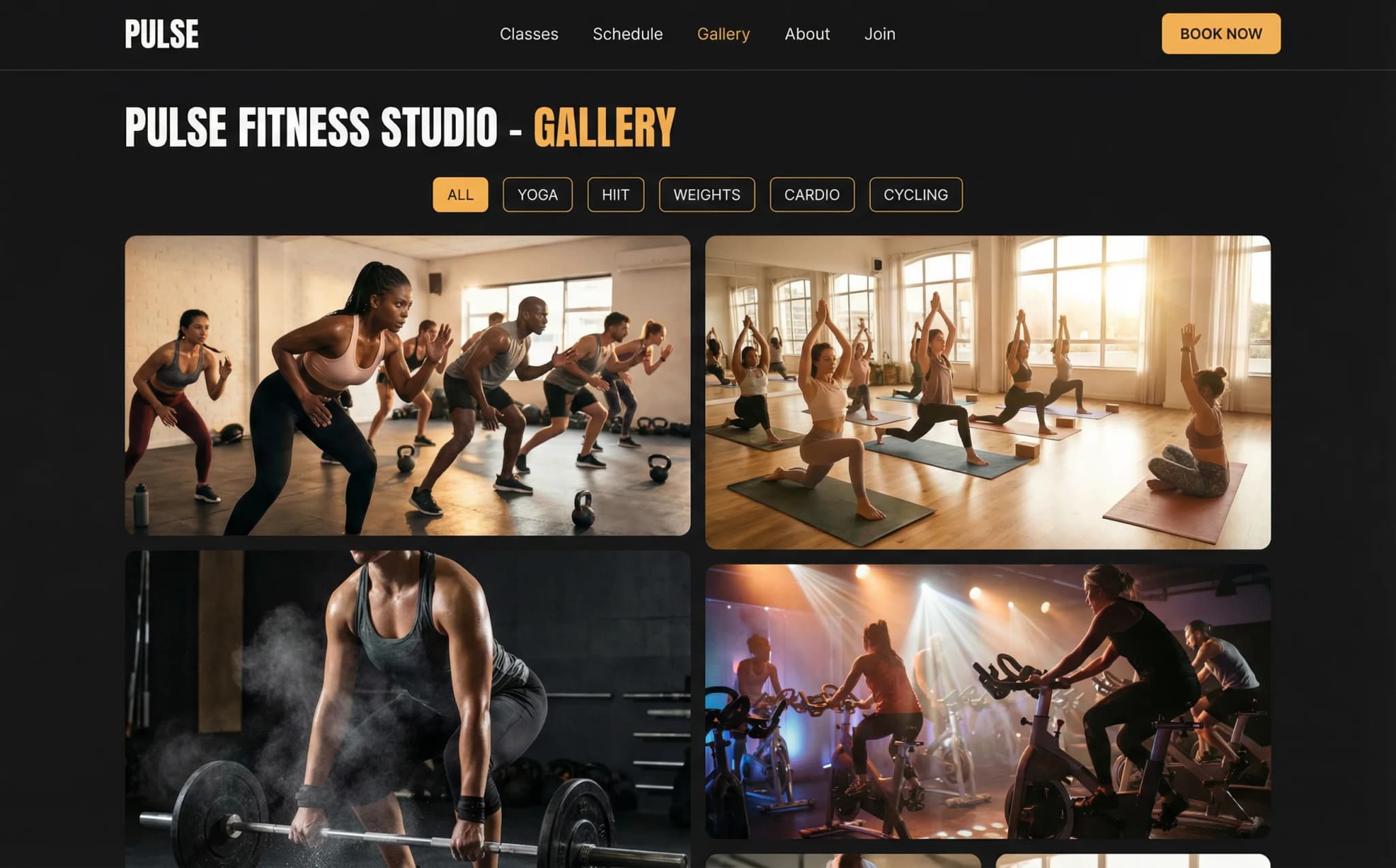 Fitness & Studios - website development showcase 3