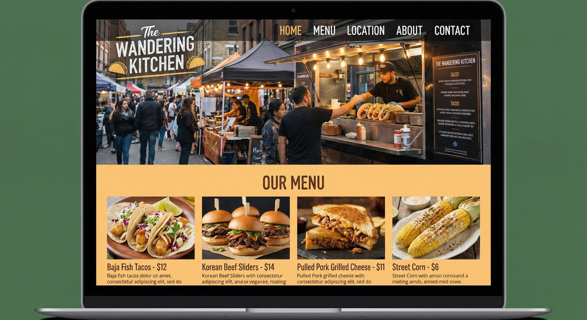 Sitios web para food trucks