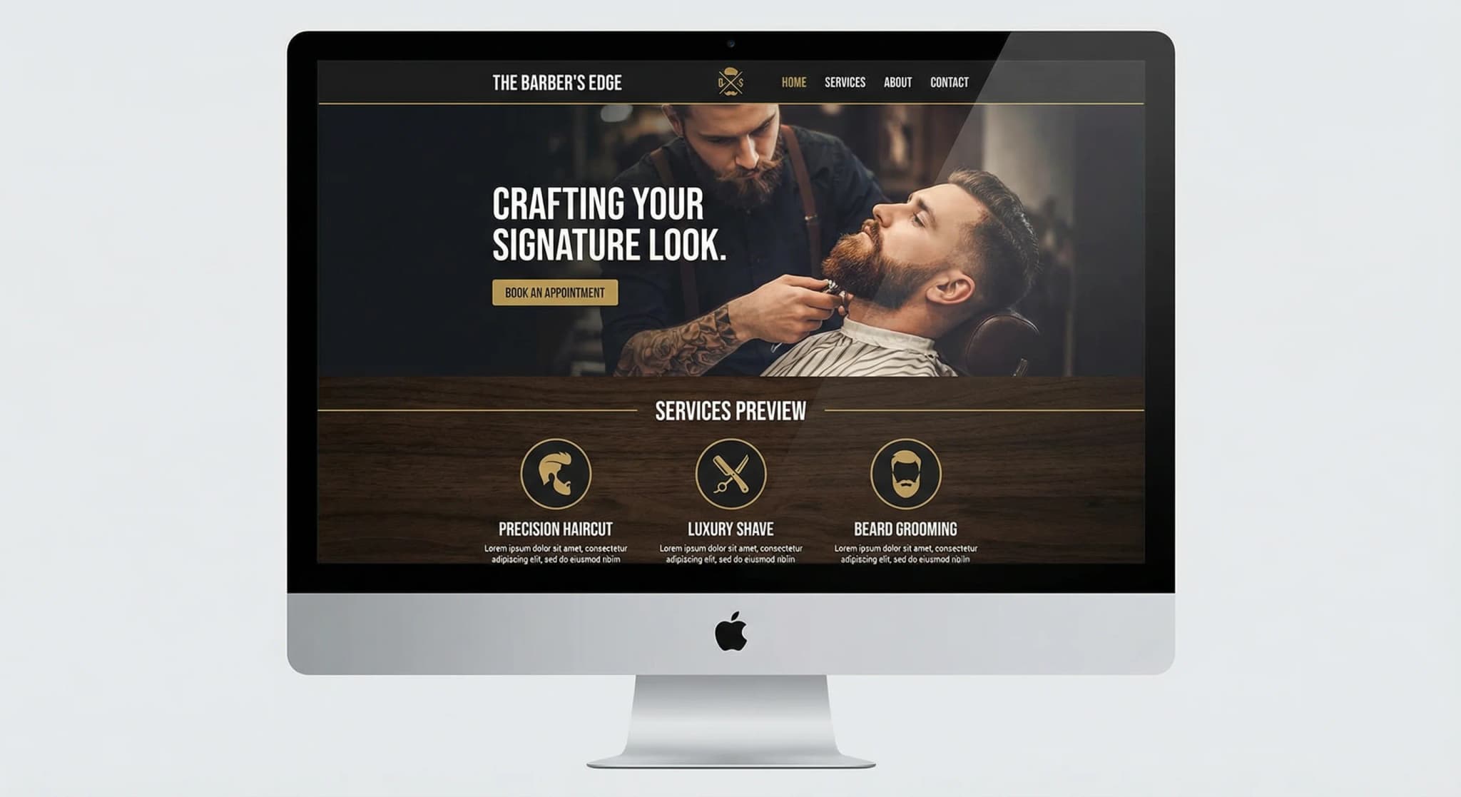Barberos y peluqueros - website development showcase 4