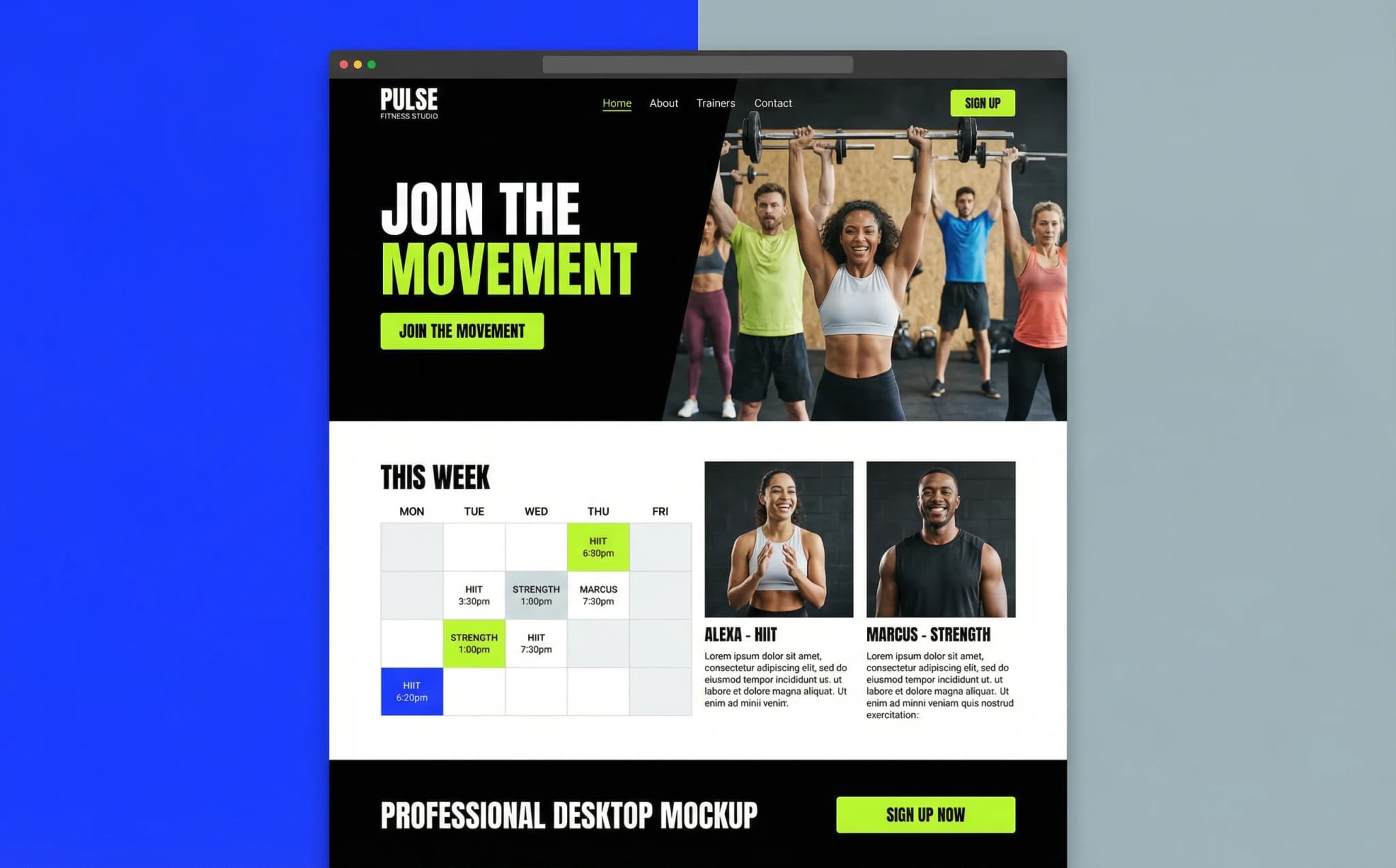 Fitness y estudios - website development showcase 4