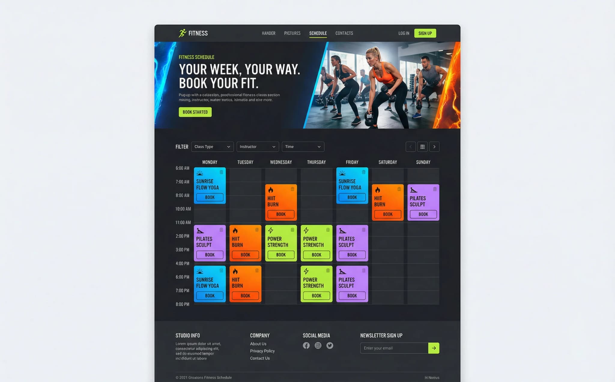 Websites for Fitness & Studios