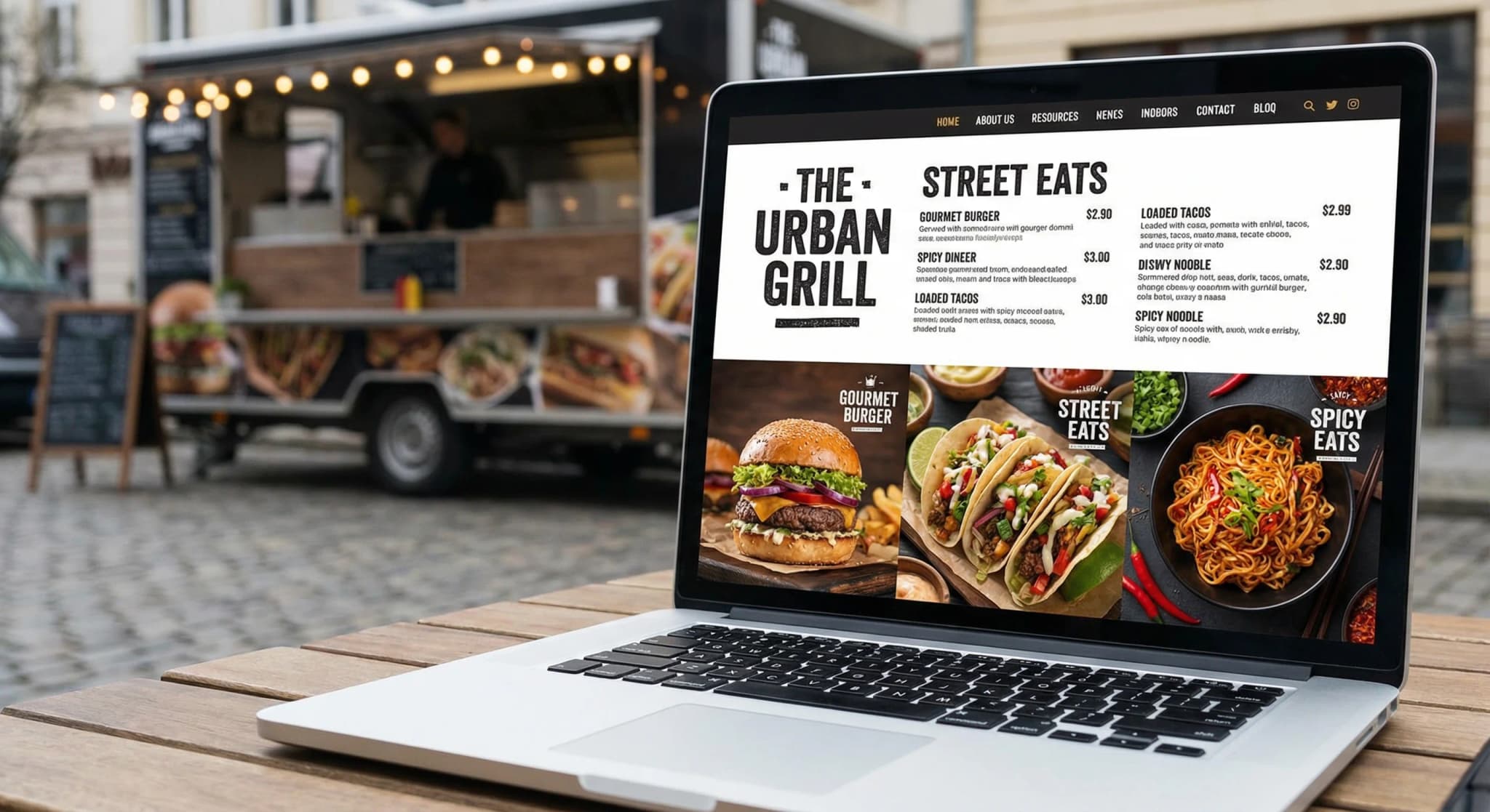 Food trucks - website development showcase 4