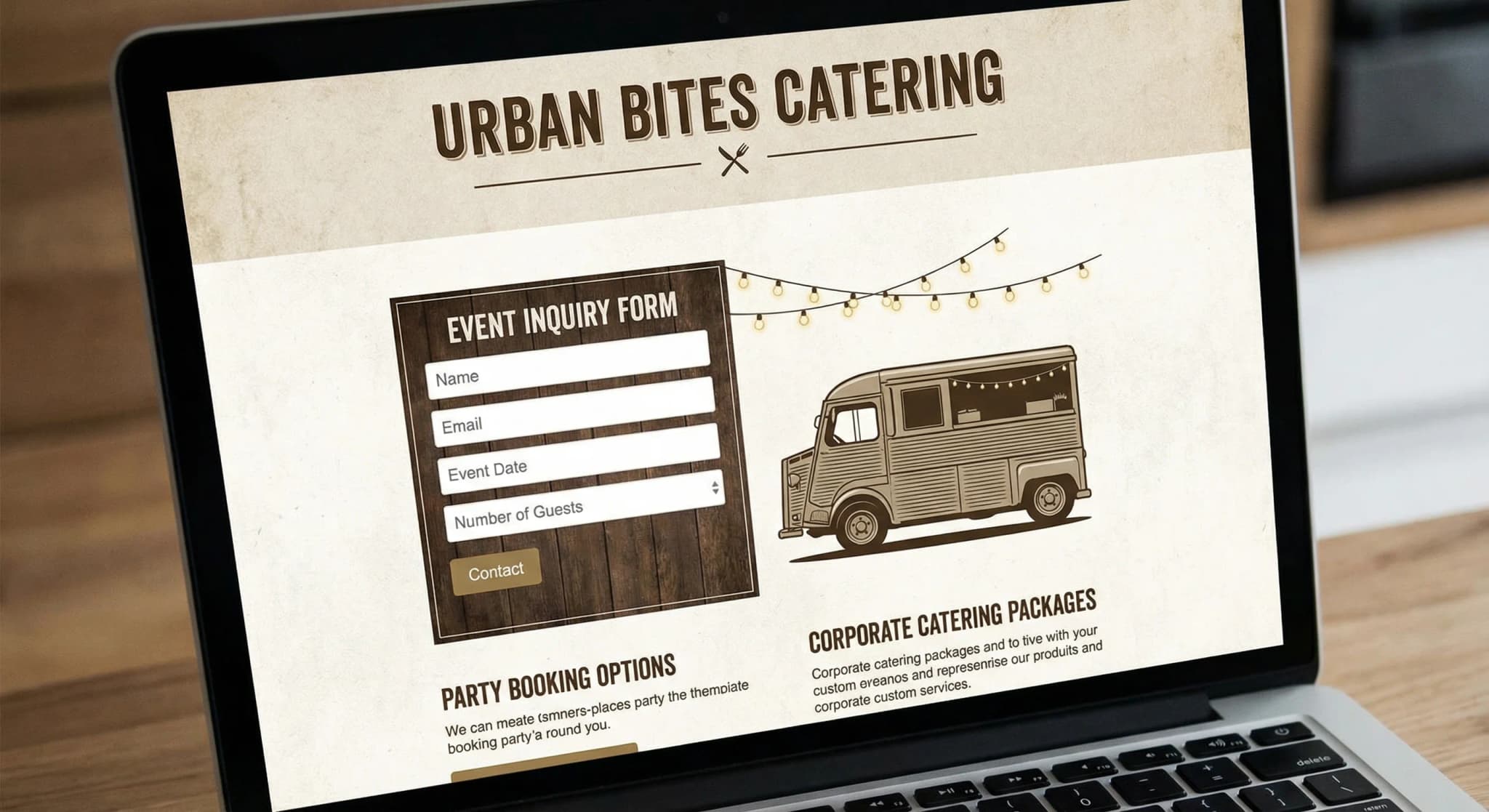 Food trucks - website development showcase 6