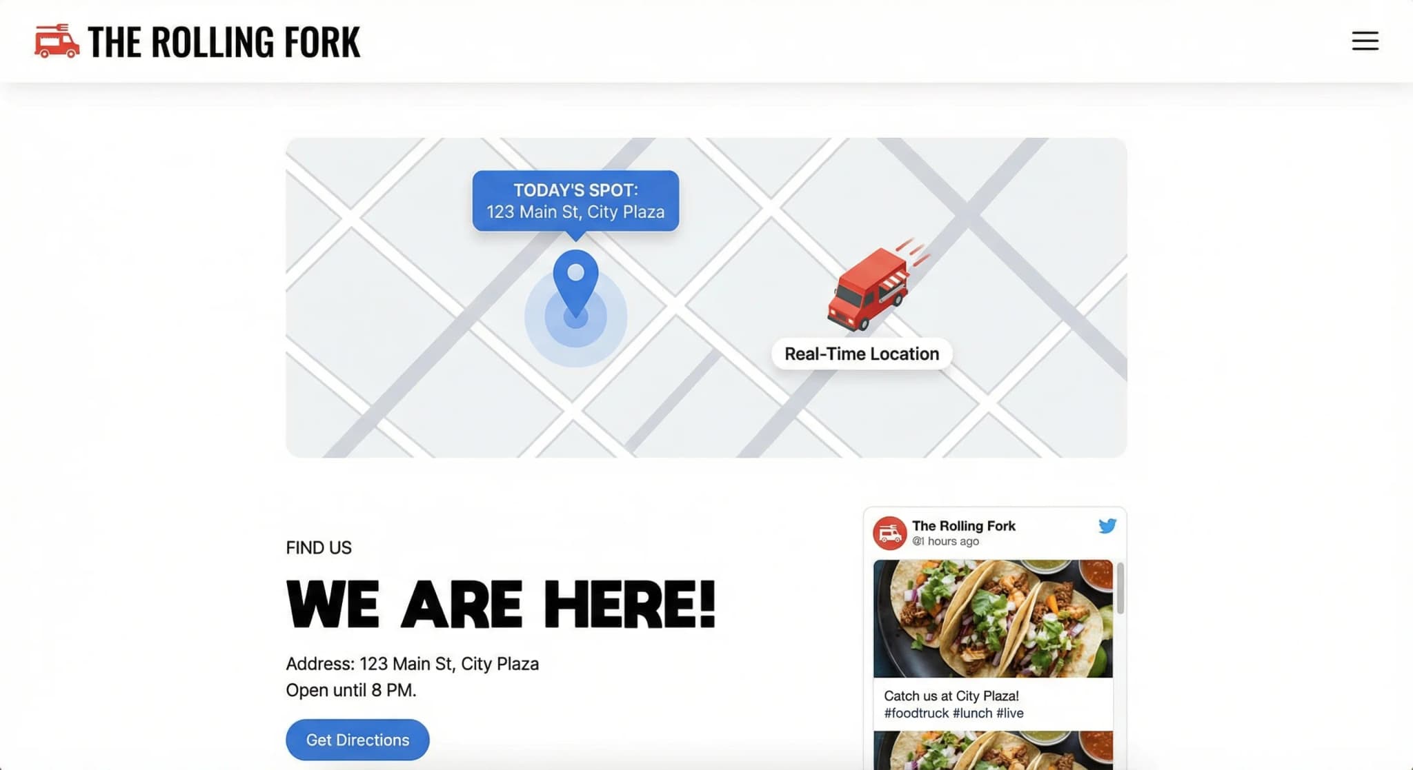 Food trucks - website development showcase 7