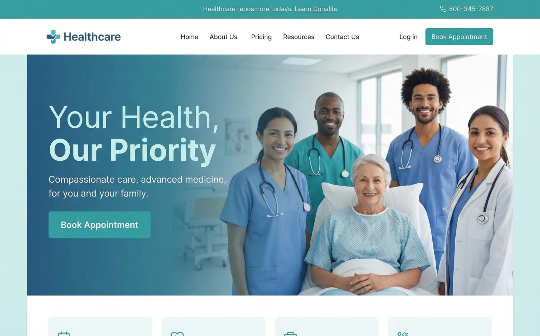 Health & Wellness website design example