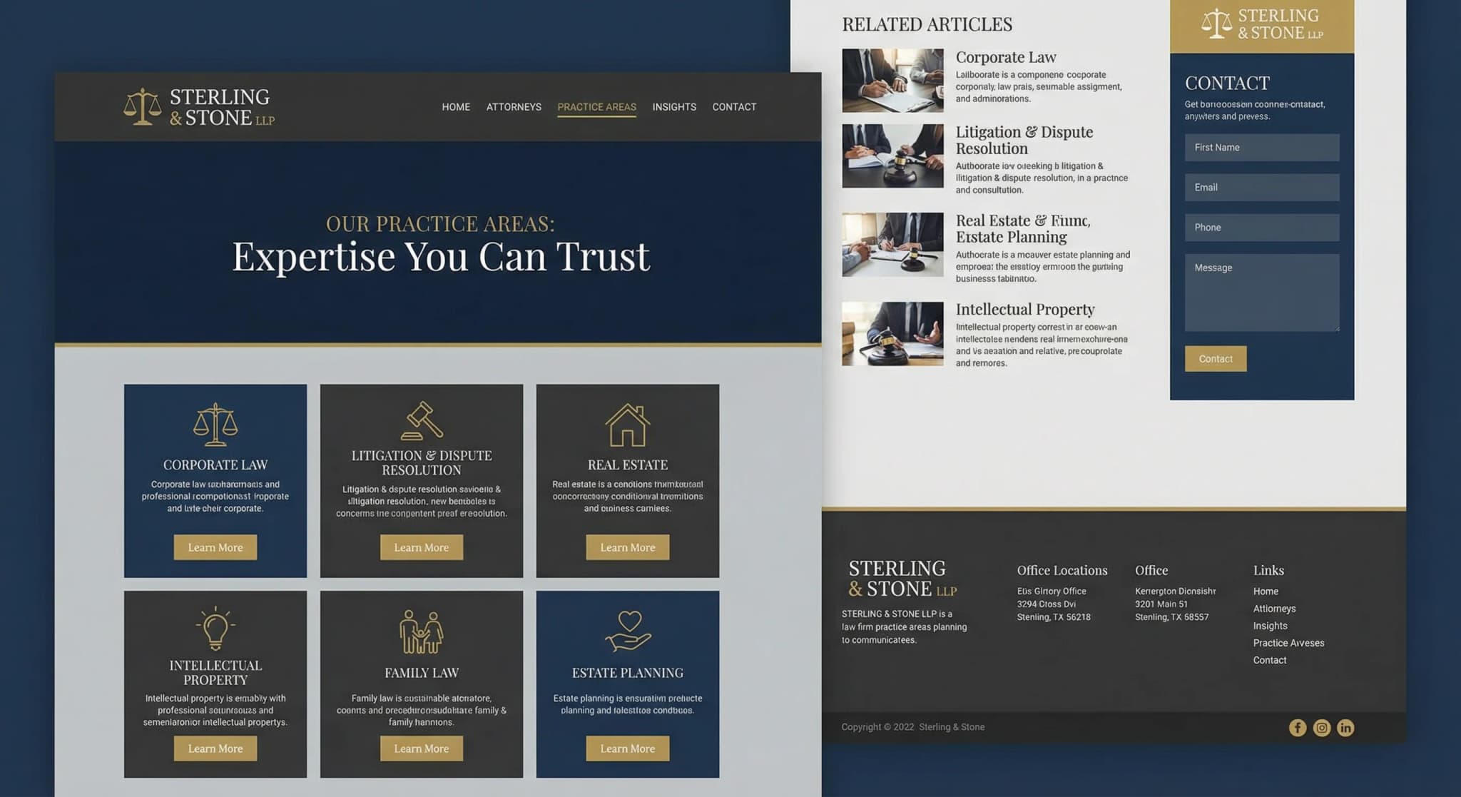 Despachos y servicios profesionales - website development showcase 7