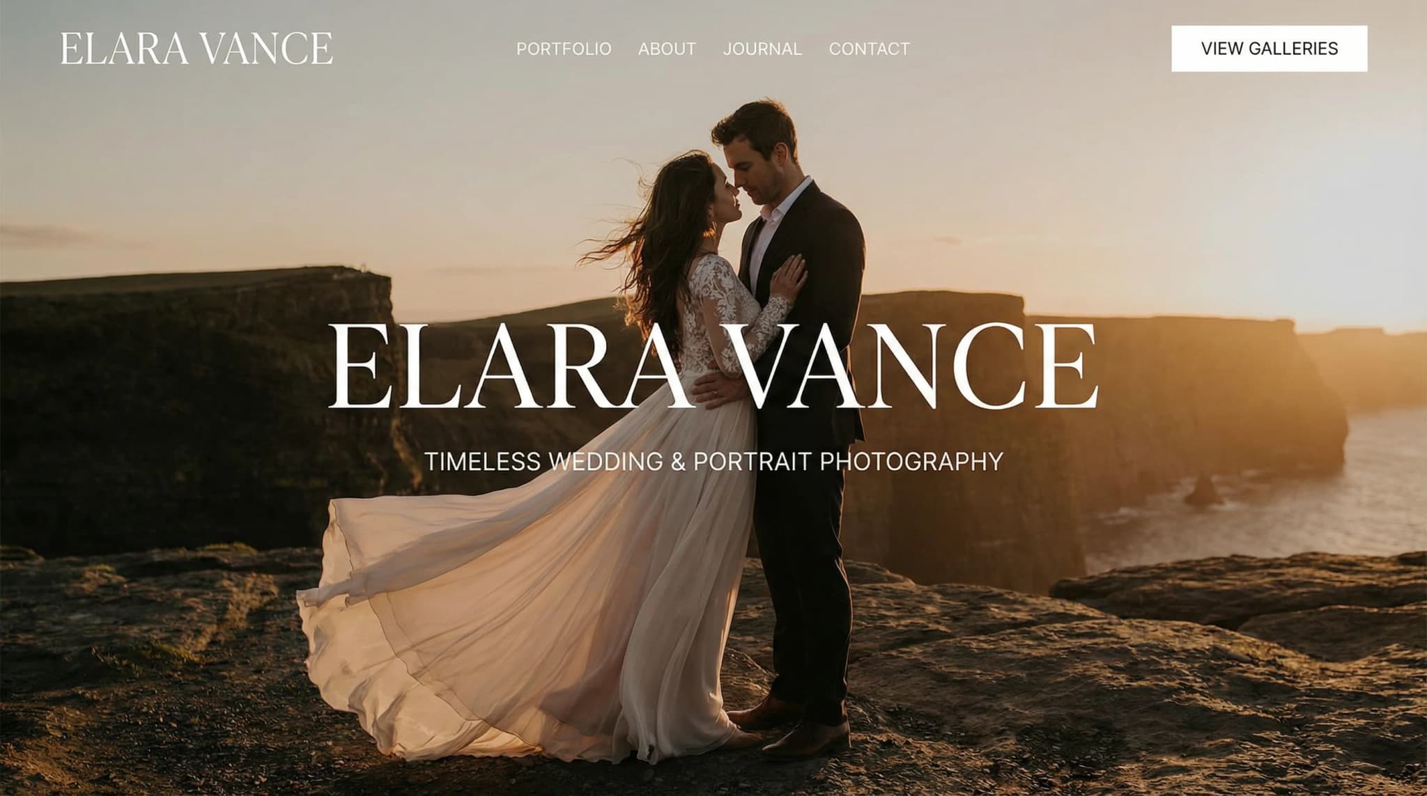 Website design example for Photographers