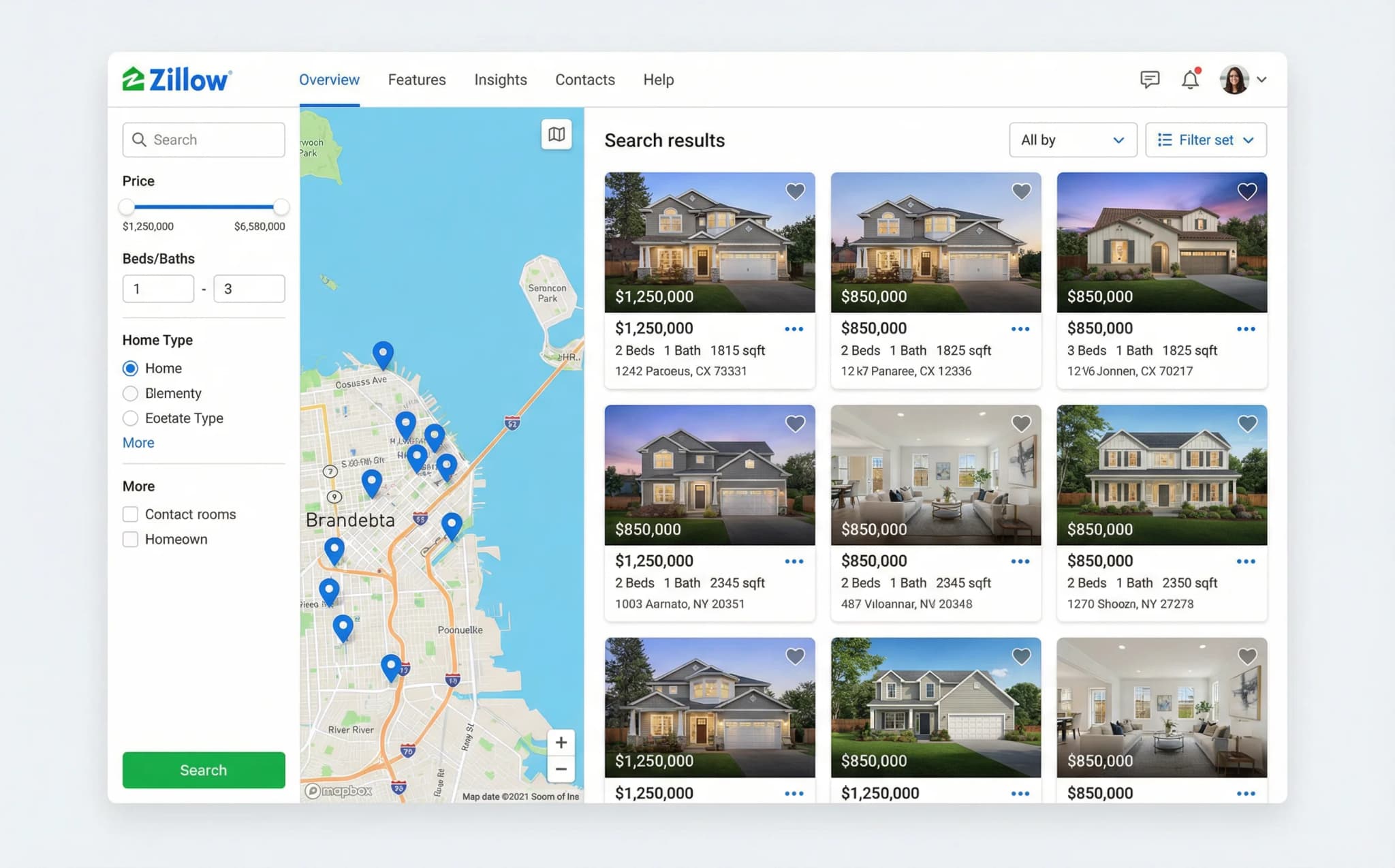 Inmobiliarias y propiedades - website development showcase 4