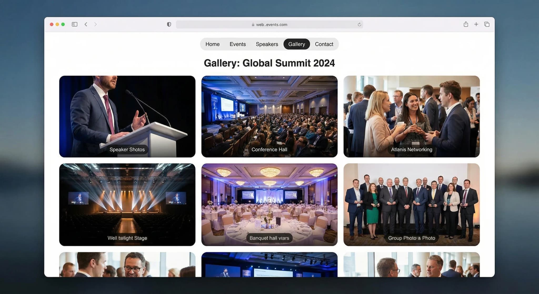 Eventos especiales - website development showcase 3