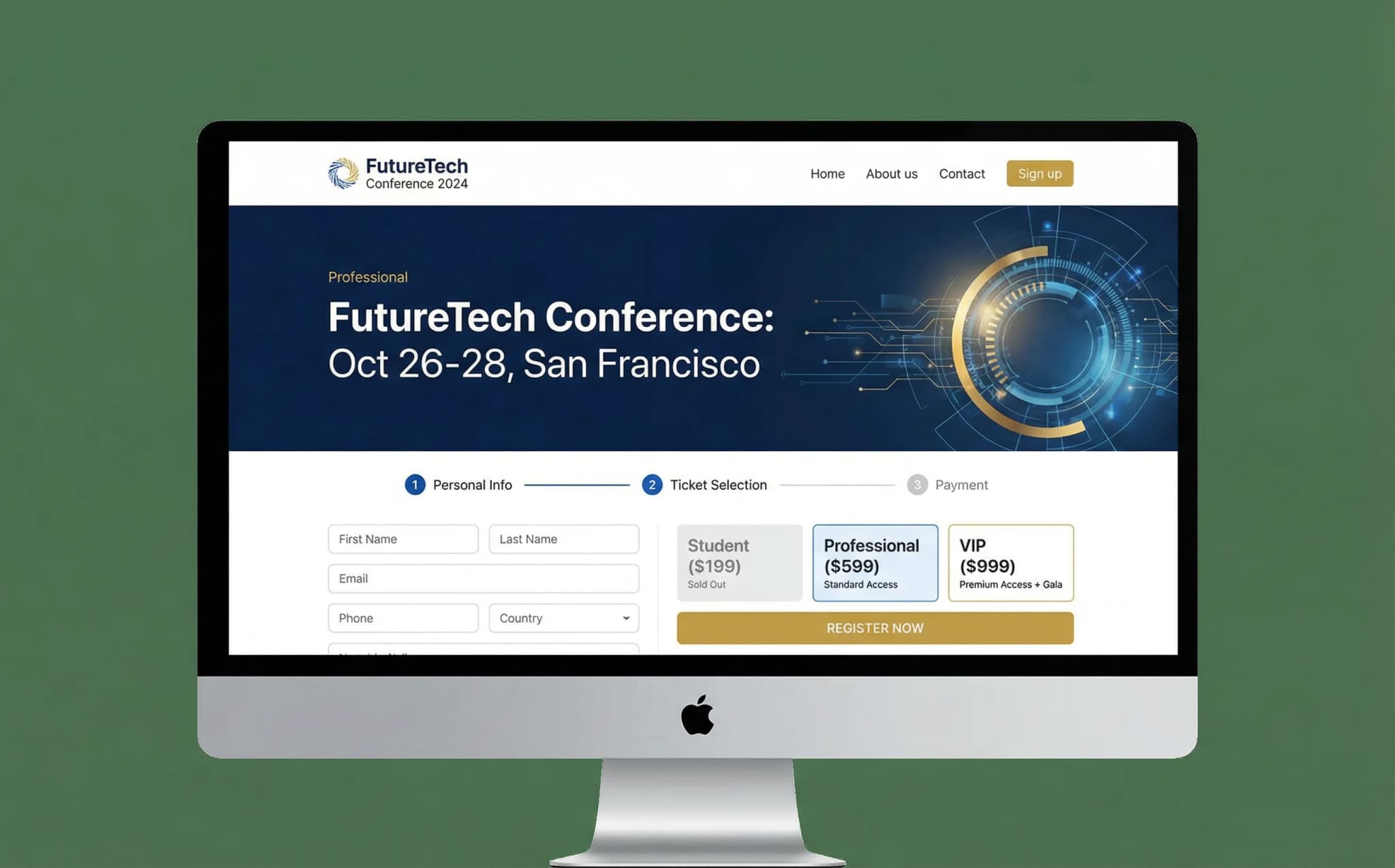 Special Events - website development showcase 6