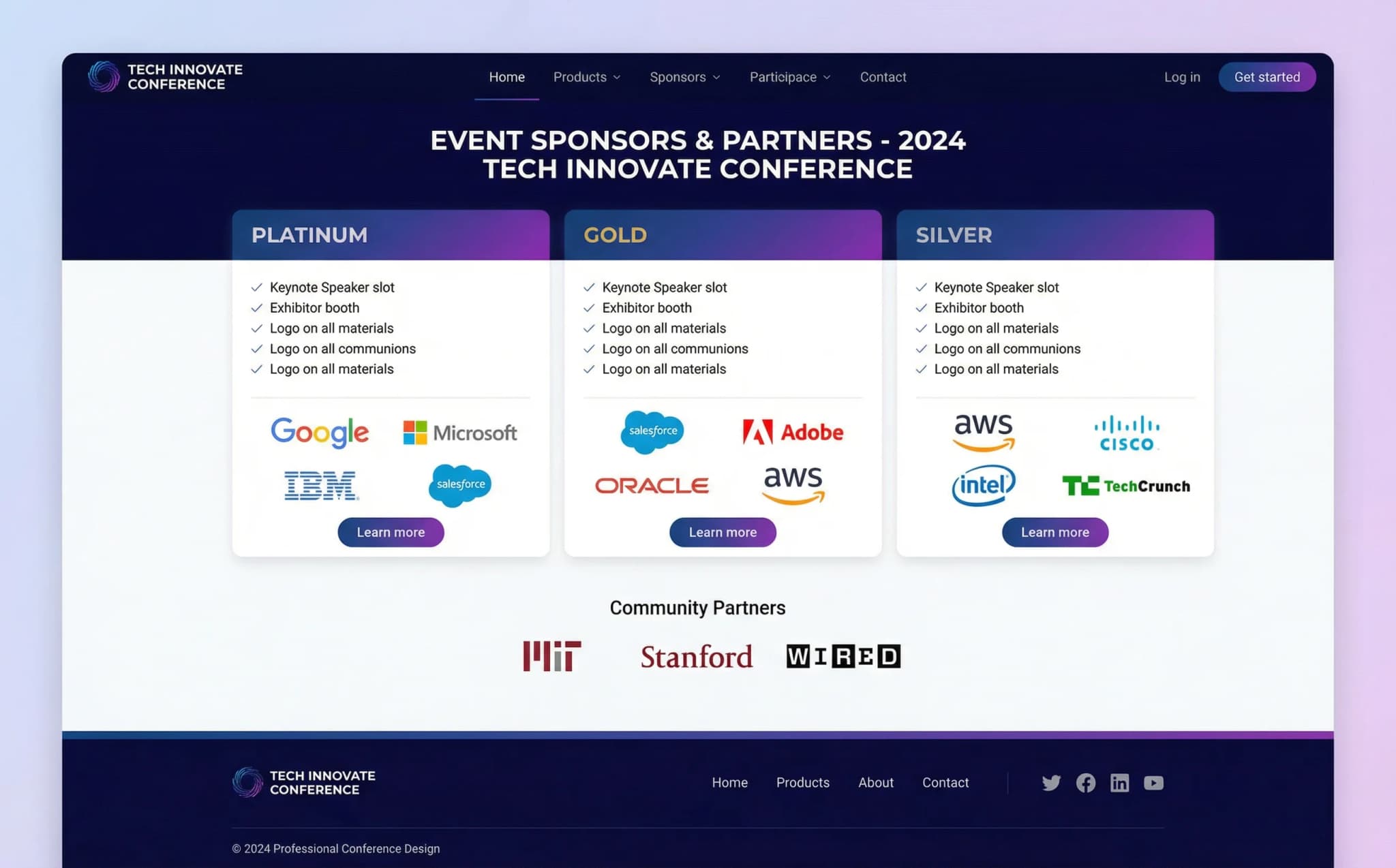 Special Events - website development showcase 8