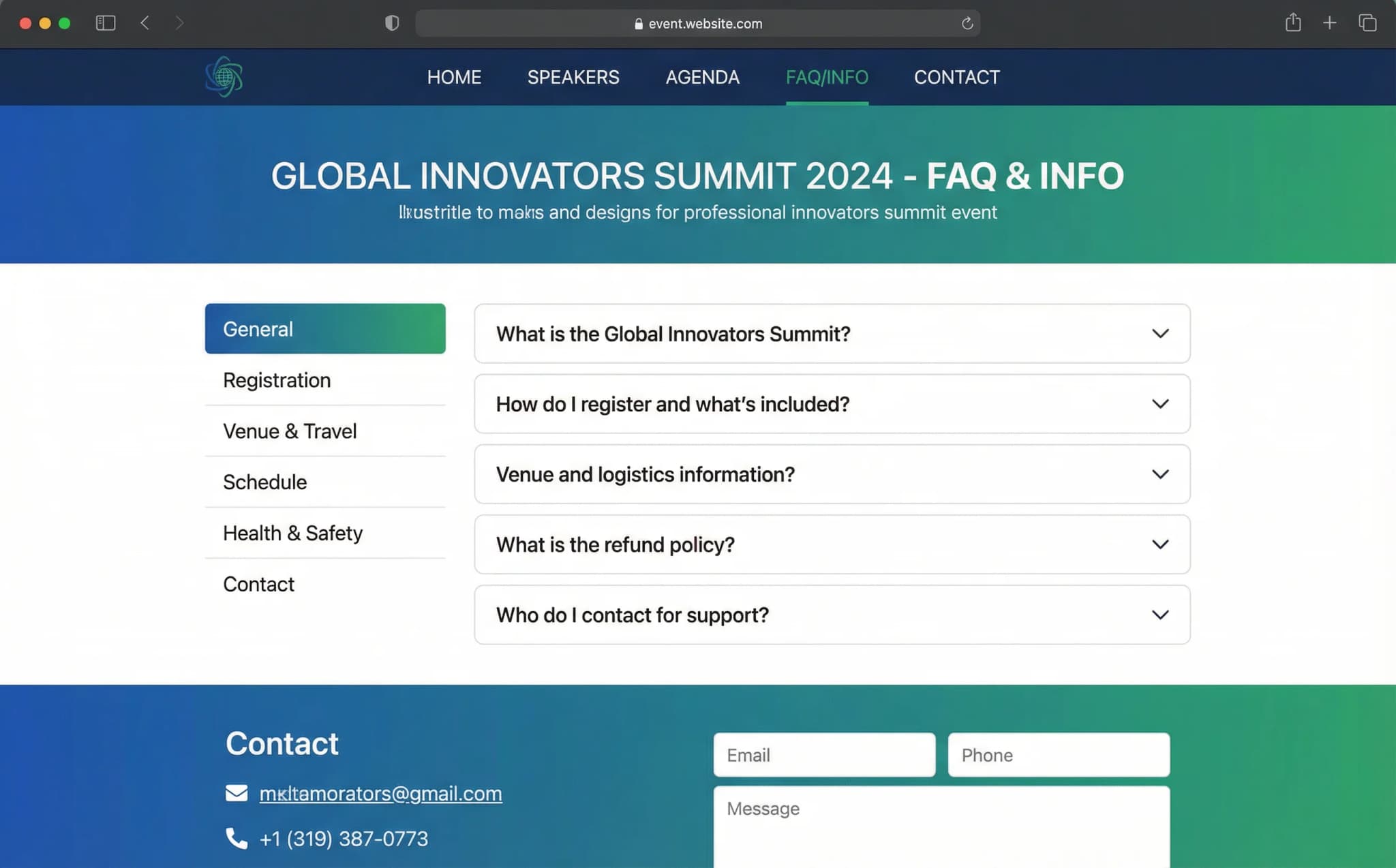 Special Events - website development showcase 9