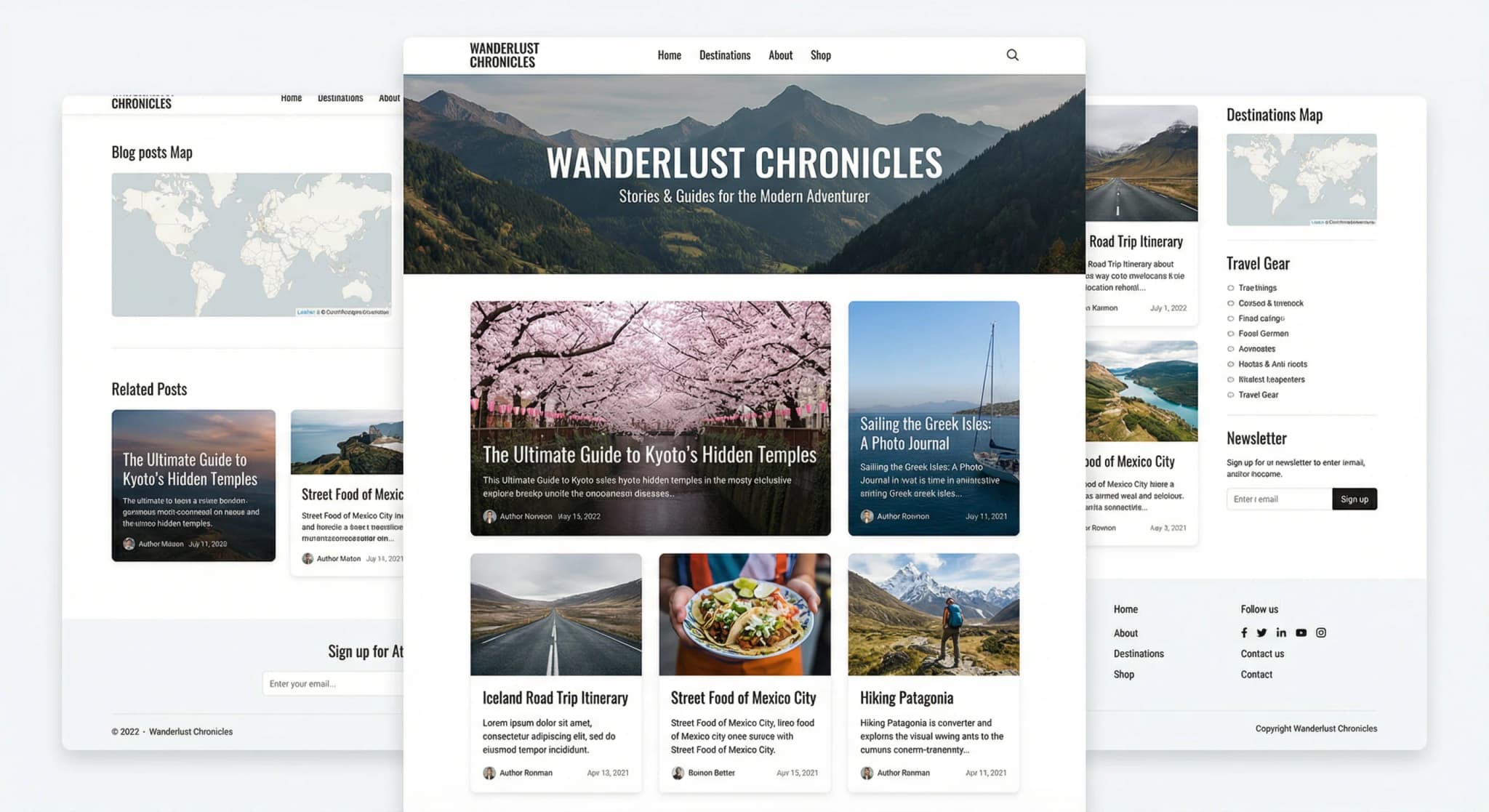 Bloggers de viajes - website development showcase 5